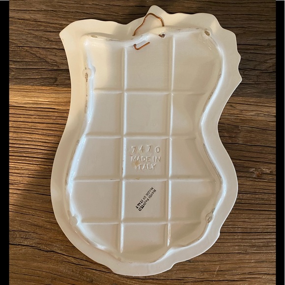 Vintage Italian Majalico Celery Trivet Decorative Plaque by Ceramiche Leonardo - Picture 9 of 12